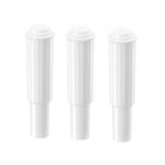 JURA CLARIS WHITE filter cartridge 3 pcs (68739) – three white cylindrical filter cartridges shown side by side on a white background