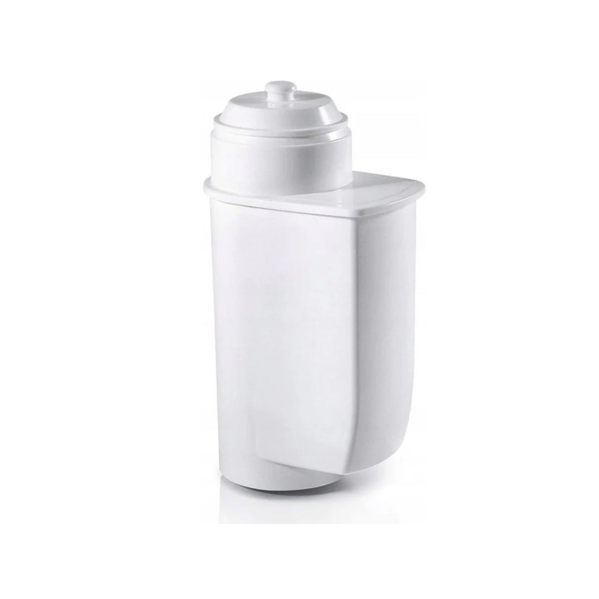 Bosch Brita Intenza water filter (TCZ7003) white plastic filter shown from front and top view