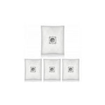 Sillar anti-allergy compatible bags for Rowenta vacuum cleaners (4 pcs) – four white paper bags with round plastic nozzle.