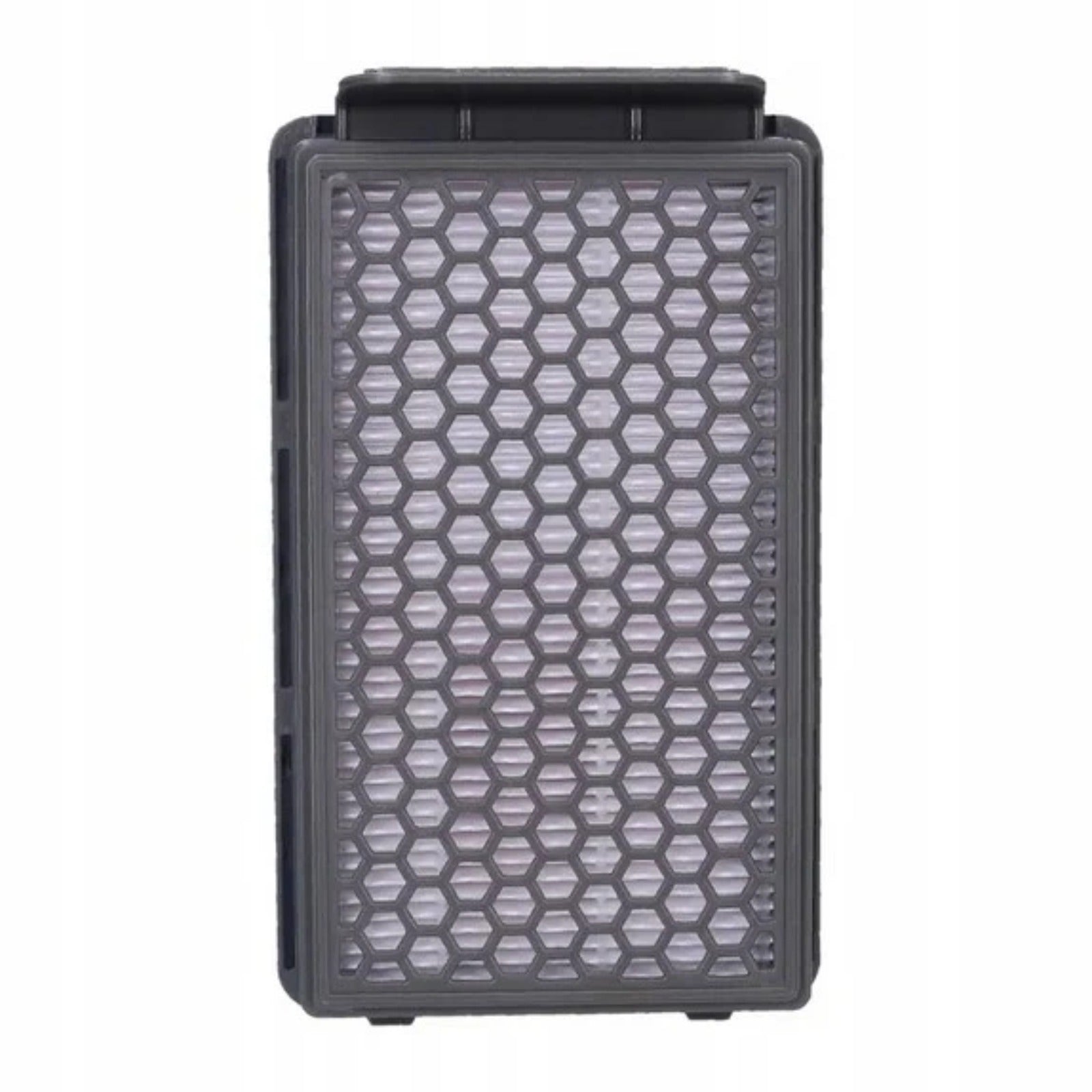 Sillar compatible HEPA filter for Rowenta Compact Power Cyclonic RO37xx vacuum cleaners – black rectangular filter with plastic grid.