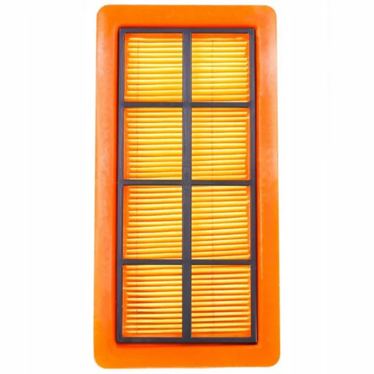 Sillar pleated flat filter compatible with Kärcher AD 2/3/4 fireplace vacuums, orange frame and yellow pleats with black mesh