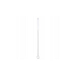 Aquafloow coffee machine cleaning brush showing a thin metal wire with a white bristle brush and a loop at the end