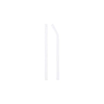 Sillar set of glass straws 8 pcs – two clear glass straws, one straight and one bent, on a white background.