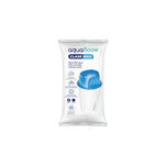 Aquafloow ClassMag filter cartridge with magnesium – white filter with blue cap on packaging, shown from the front