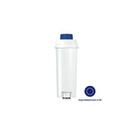 Aquafloow Longi water filter compatible with DeLonghi coffee machines (replacement for SER3017 / DLSC002) white body with blue top