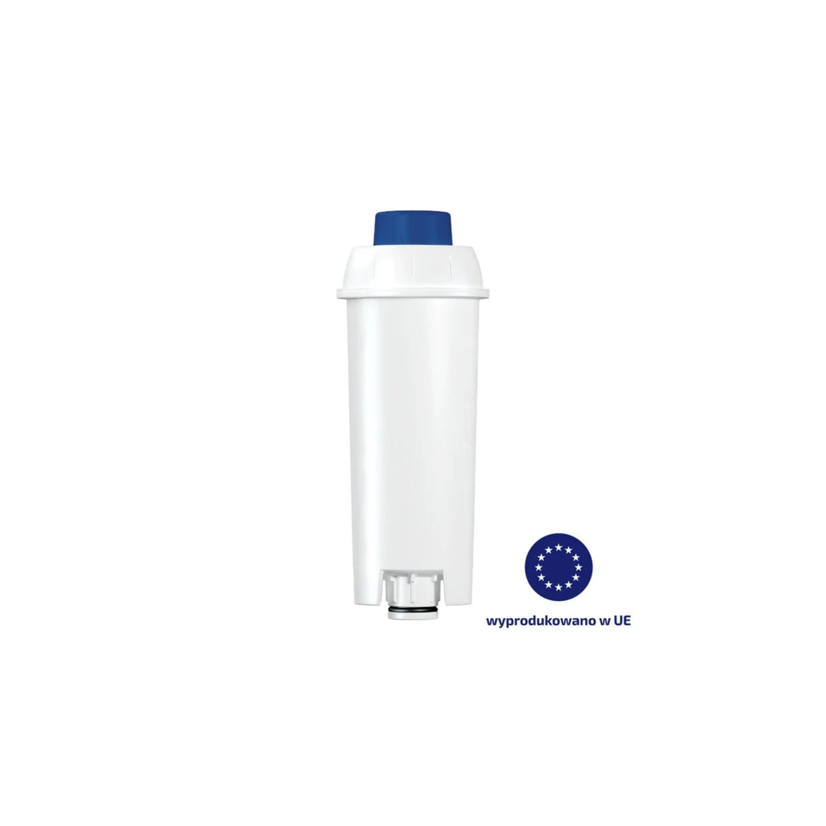 Aquafloow Longi water filter compatible with DeLonghi coffee machines (replacement for SER3017 / DLSC002) white body with blue top