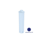 Aquafloow Blau water filter compatible with Jura coffee machines (replacement for Jura Blue) – white cylindrical filter shown on a white background