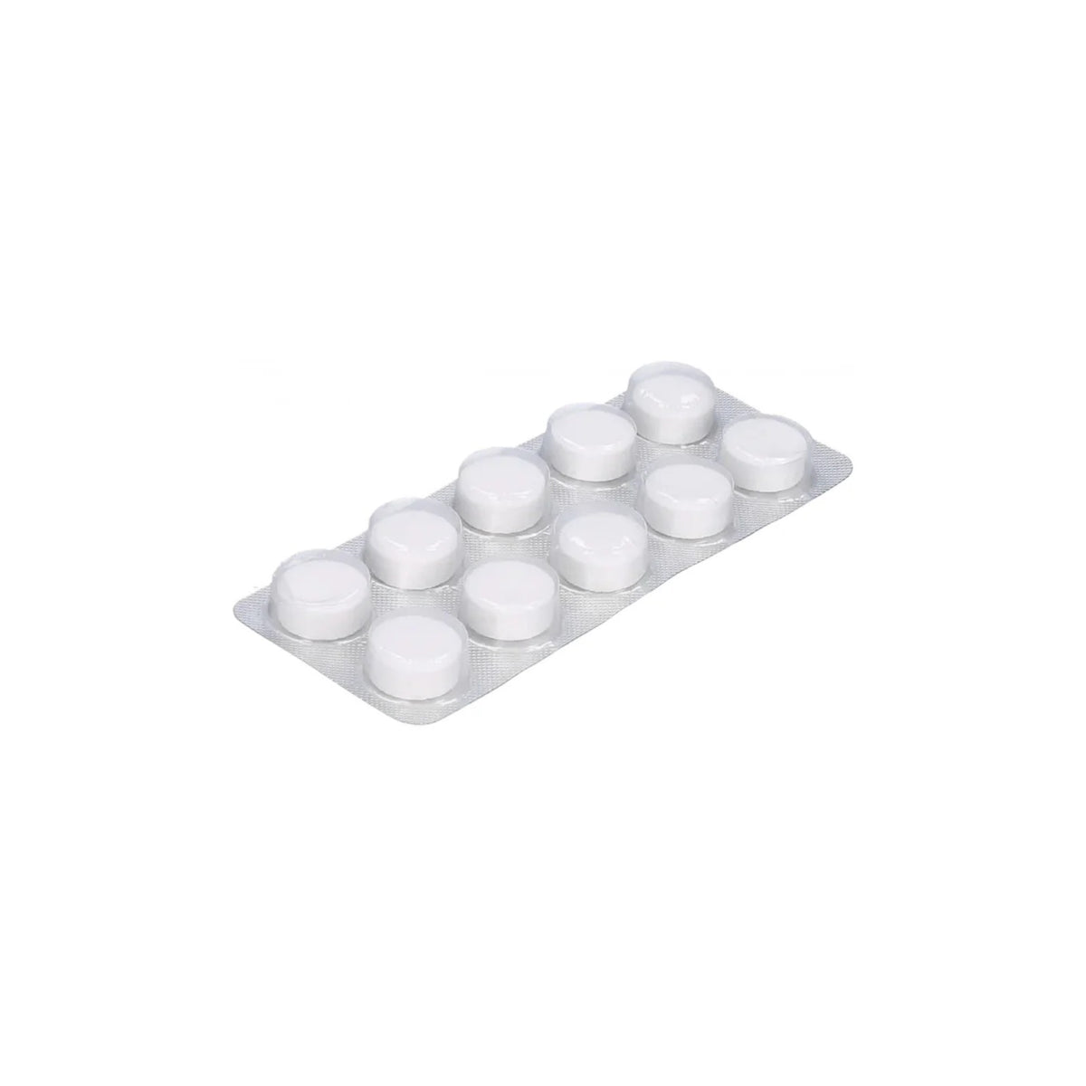 Aquafloow Tabs čistící a odmašťovací tablety do kávovarů (10 ks) – bílý blister s deseti kulatými bílými tabletami