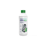 Aquafloow Green natural descaler for coffee machines (500 ml) – white bottle with green cap and label showing logo,