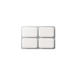 Aquafloow descaling tablets for coffee machines, kettles and irons (4 pcs) – silver blister with four white rectangular tablets