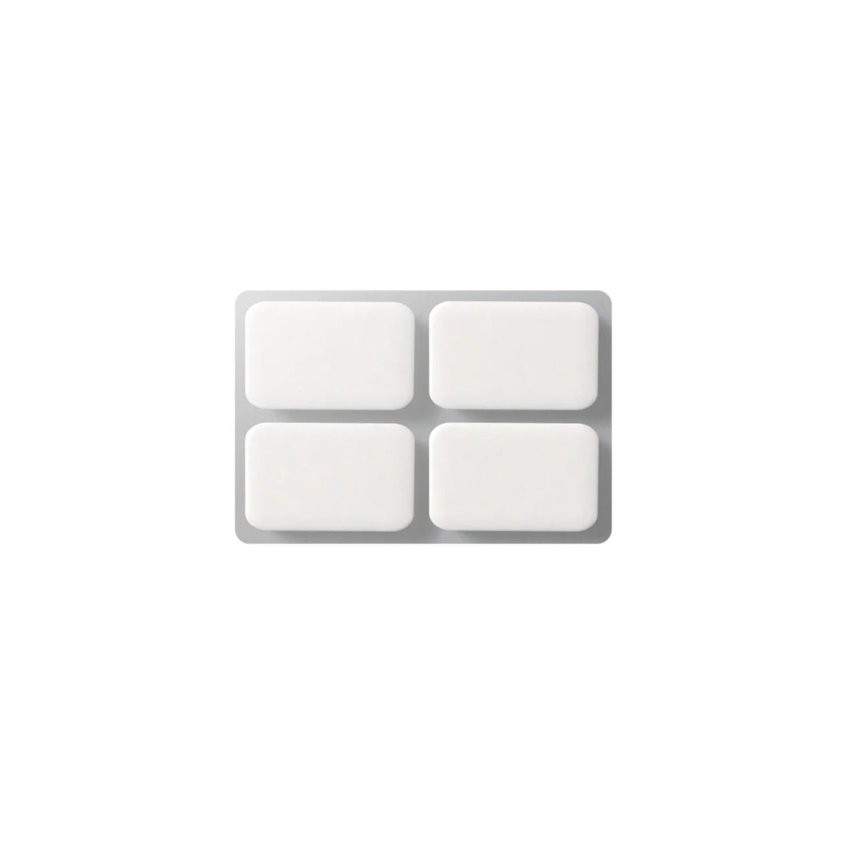 Aquafloow descaling tablets for coffee machines, kettles and irons (4 pcs) – silver blister with four white rectangular tablets