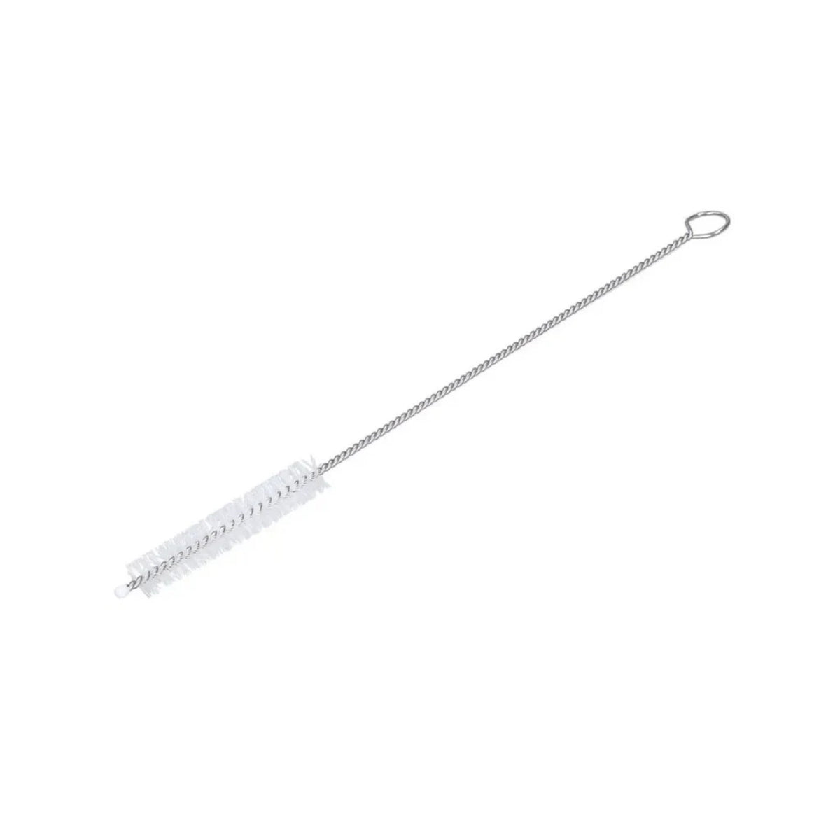 Wessper CleanBrush cleaning brush for coffee machines – thin metal wire with white bristles and hanging loop