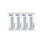 4x Aquafloow Maxiclar water filter compatible with Krups/Nivona coffee machines (replacement for NIRF 700 / F08801) — four white wrapped units
