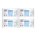 4x Aquafloow Cleani water filter - four packs with a blue filter and white packaging shown in four squares