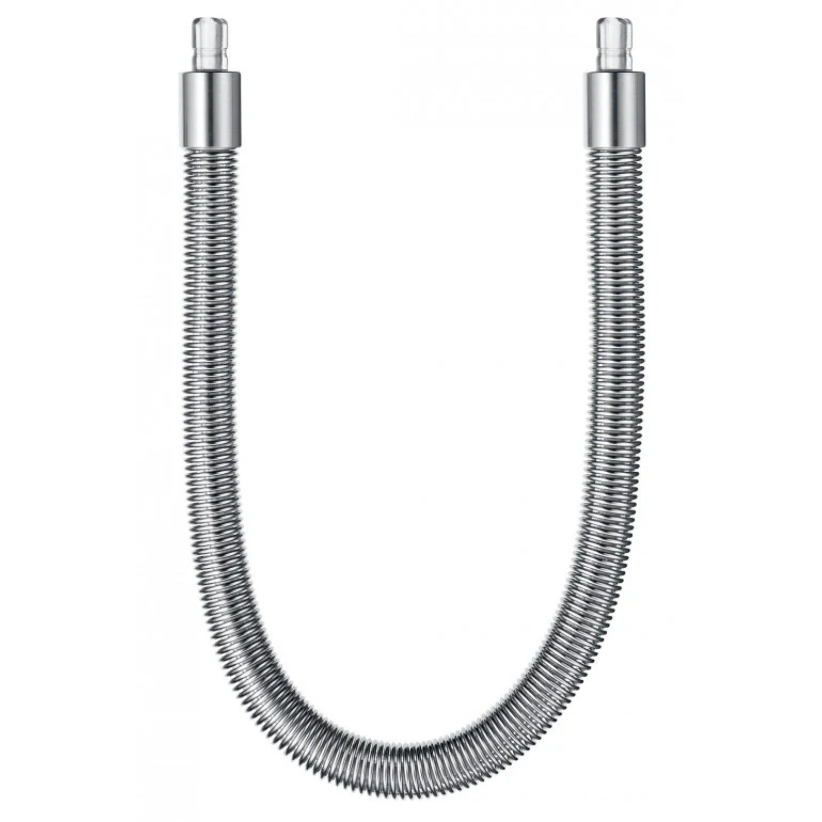 JURA stainless steel milk tube - HP3 (24114): corrugated stainless steel tube piece with plastic connectors on both ends