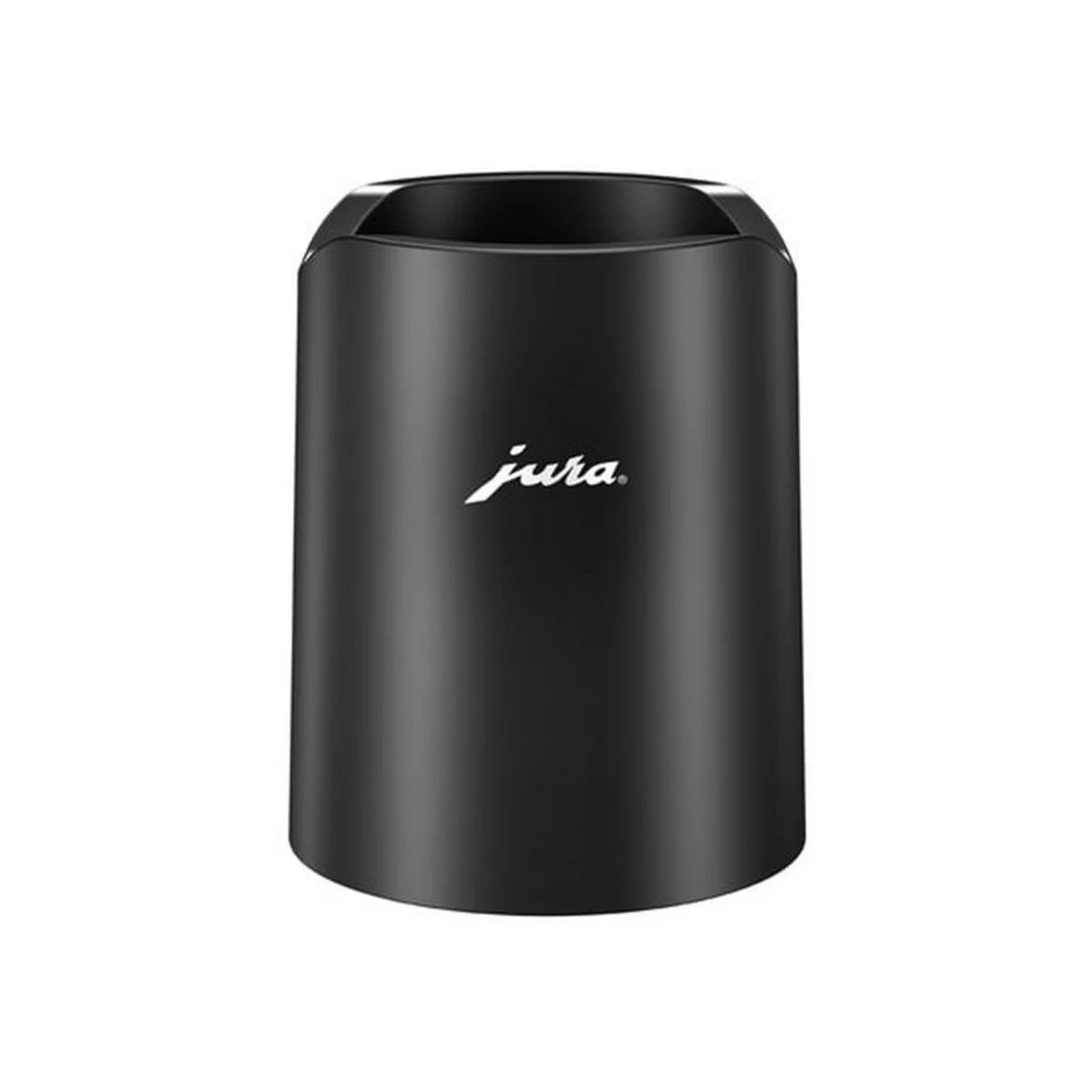 JURA Glacette cooler for glass milk container black (24167) – black cylindrical milk cooler with white Jura logo on the front