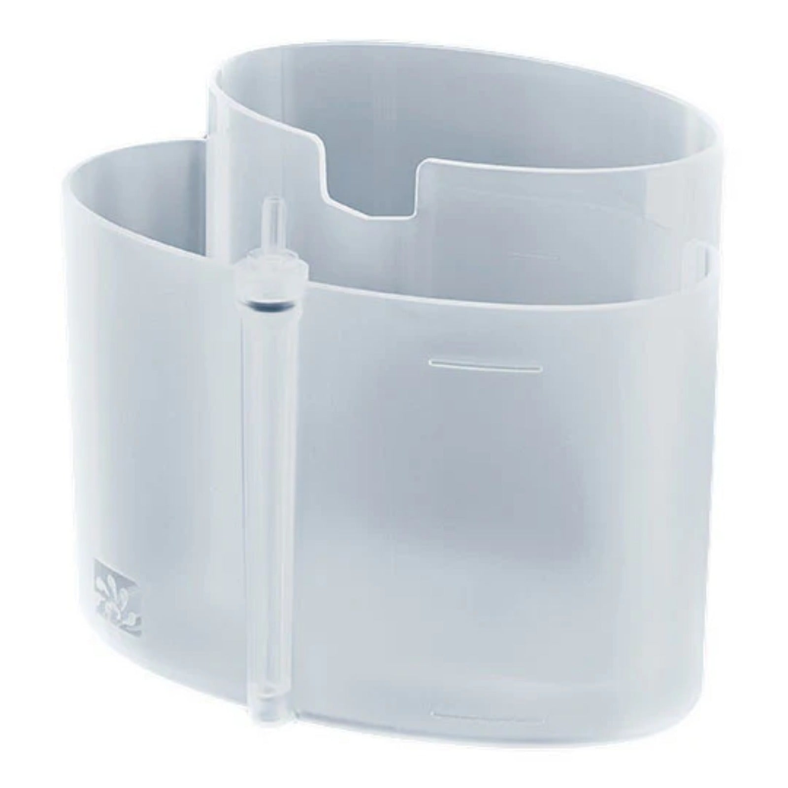 JURA Milk system cleaning container (24219) – transparent plastic container with tube and cutout inlet for tubing