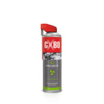red and grey aerosol can CX-80 ACX Food Grease 500 ml with spray nozzle and green propeller symbol