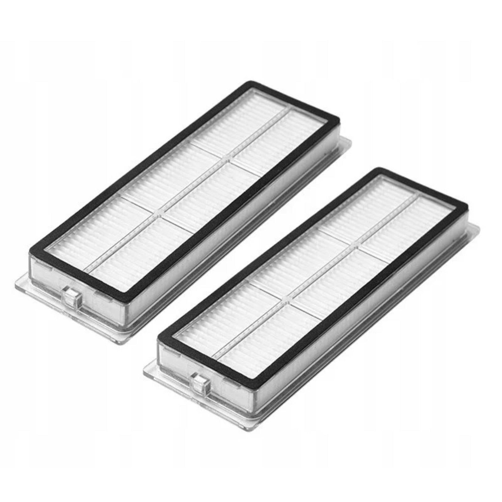 Compatible HEPA filters for Xiaomi Robot Vacuum X20+, X10+, S10 Plus, S10 Pro – two white square filters with black frame