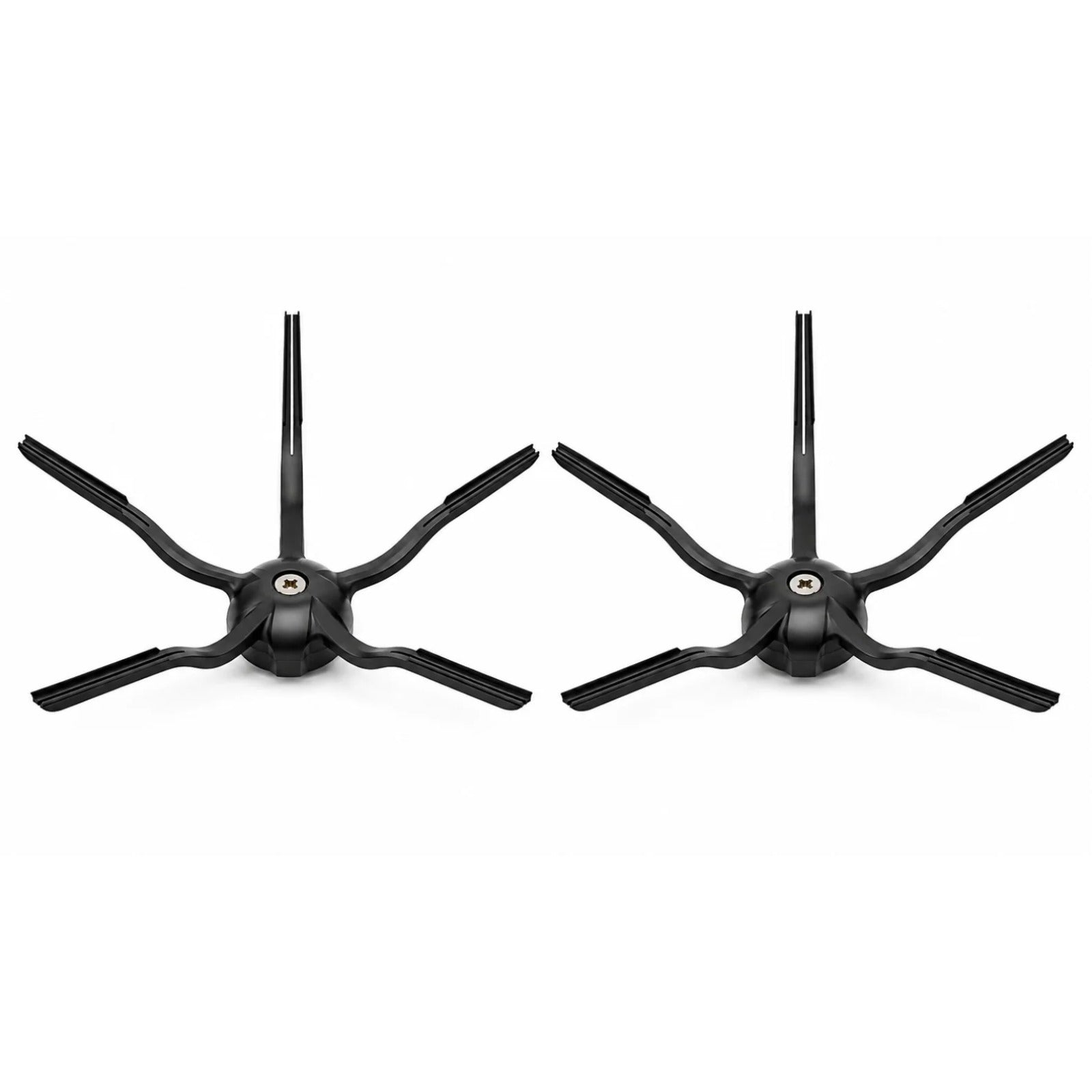 Compatible side brushes for Roborock Q8 Max, Q7 Max, Q5 Pro, S8 Pro – two black five‑arm replacement brushes, front view