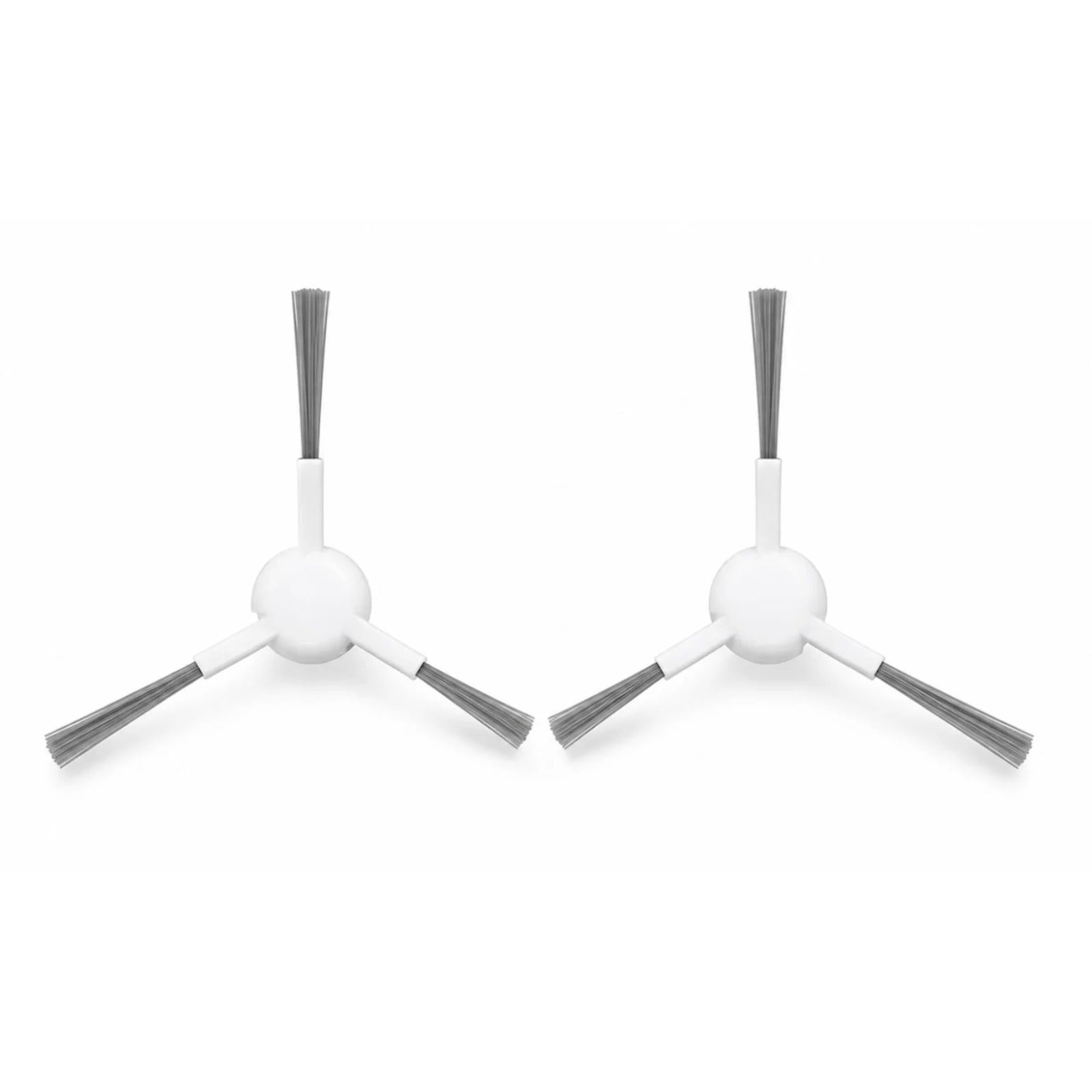 Xiaomi X20 Pro, X20+, X10+ – two white three‑arm side brushes with gray bristles