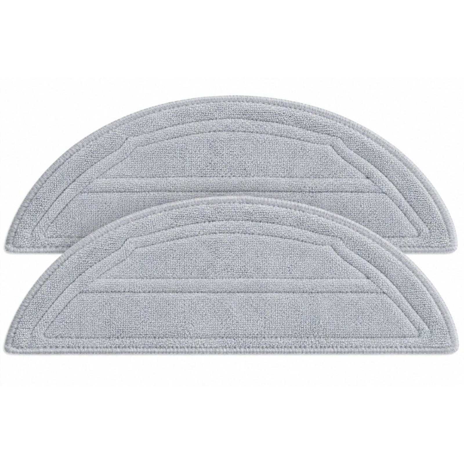 Mop cloths compatible with Roborock Q10 S5/Q10 V/S8 Pro/S8 Pro+ – 2 gray semicircular microfiber cloths