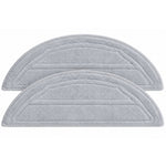 Mop cloths compatible with Roborock Q10 S5/Q10 V/S8 Pro/S8 Pro+ – 2 gray semicircular microfiber cloths