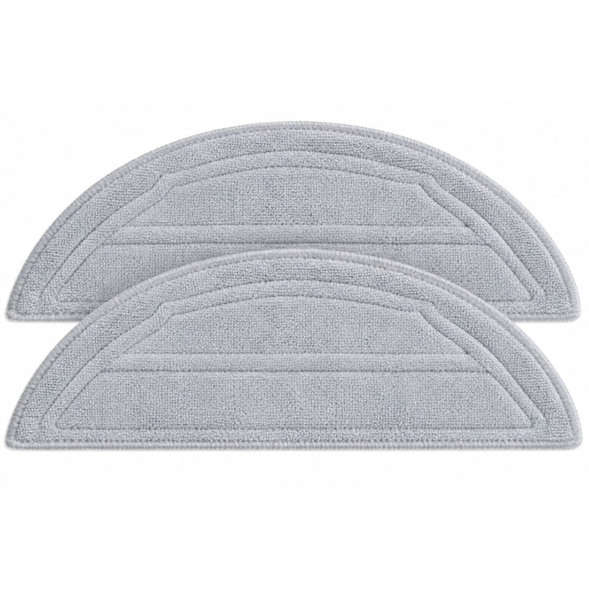 Mop cloths compatible with Roborock Q10 S5/Q10 V/S8 Pro/S8 Pro+ – 2 gray semicircular microfiber cloths