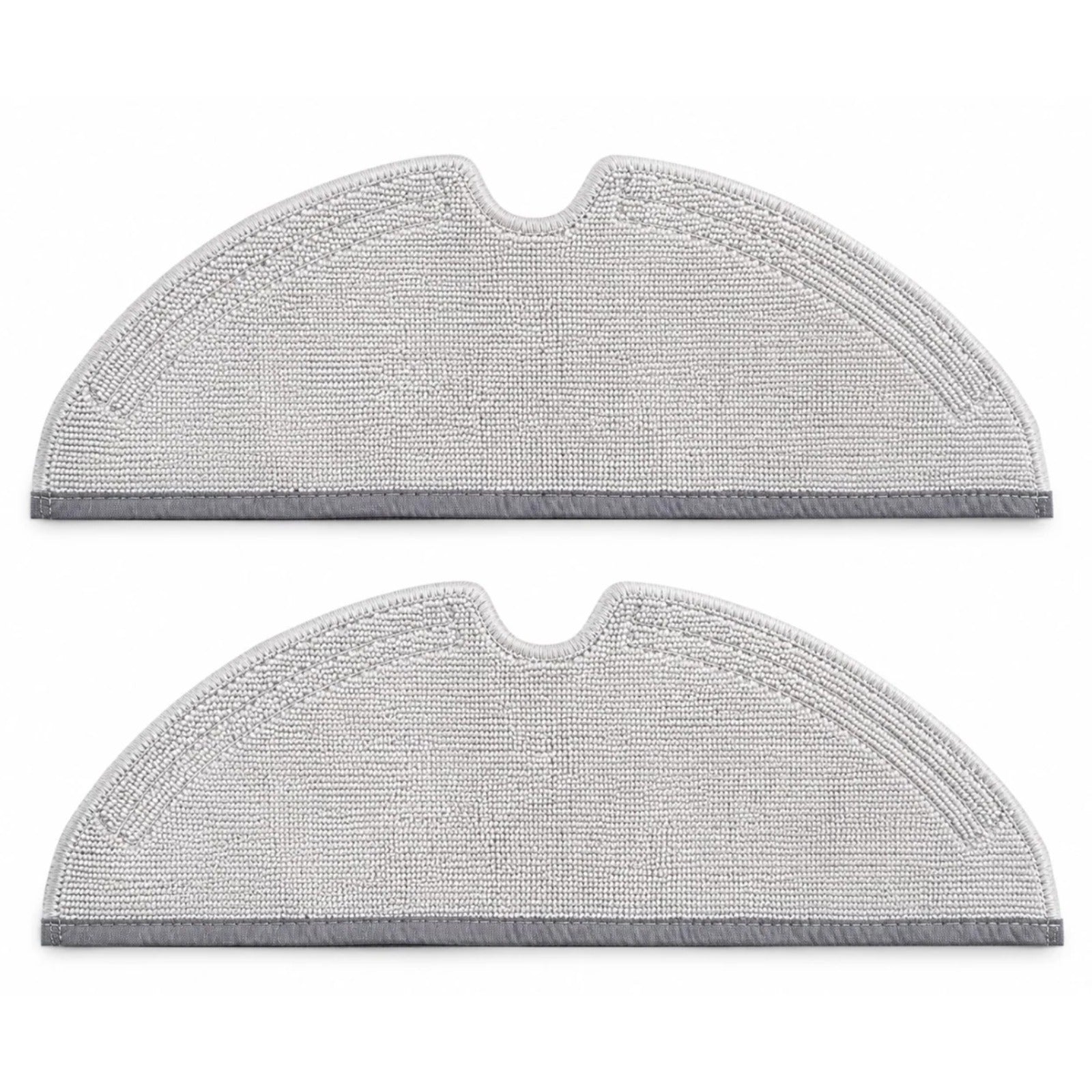 Compatible mopping cloths for Roborock Q8 Max, Q7 Max, Q5 Pro, S5 Max – two light gray semicircular replacements with cutout