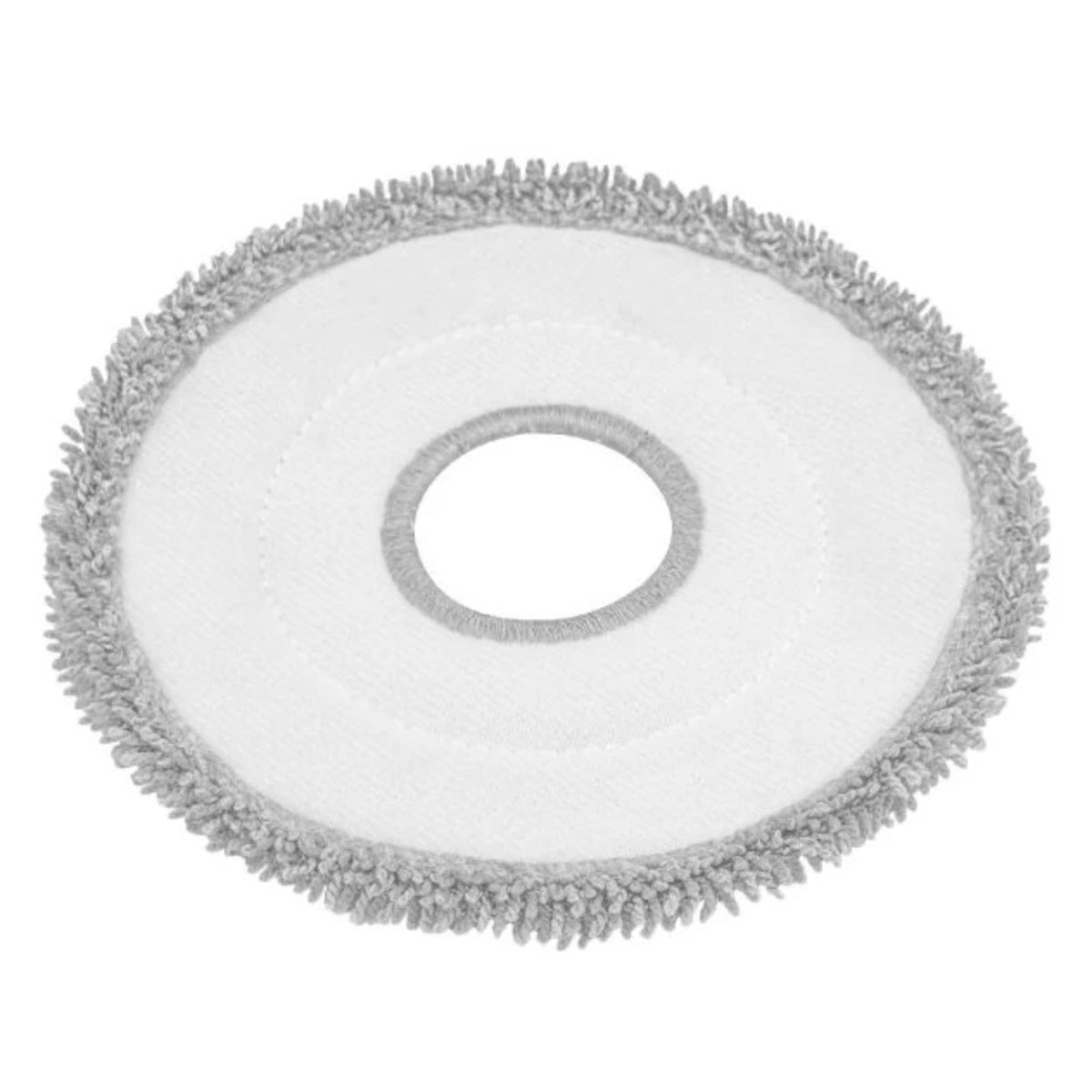 Mopping pad compatible with Roborock Qrevo Curv/Edge/MaxV/P20 Pro – white circular microfiber pad with central slit