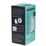 Krabice filtrační patrony Siemens Brita Intenza EQ series v tyrkysovo-černém provedení s obrázkem filtru a popisky