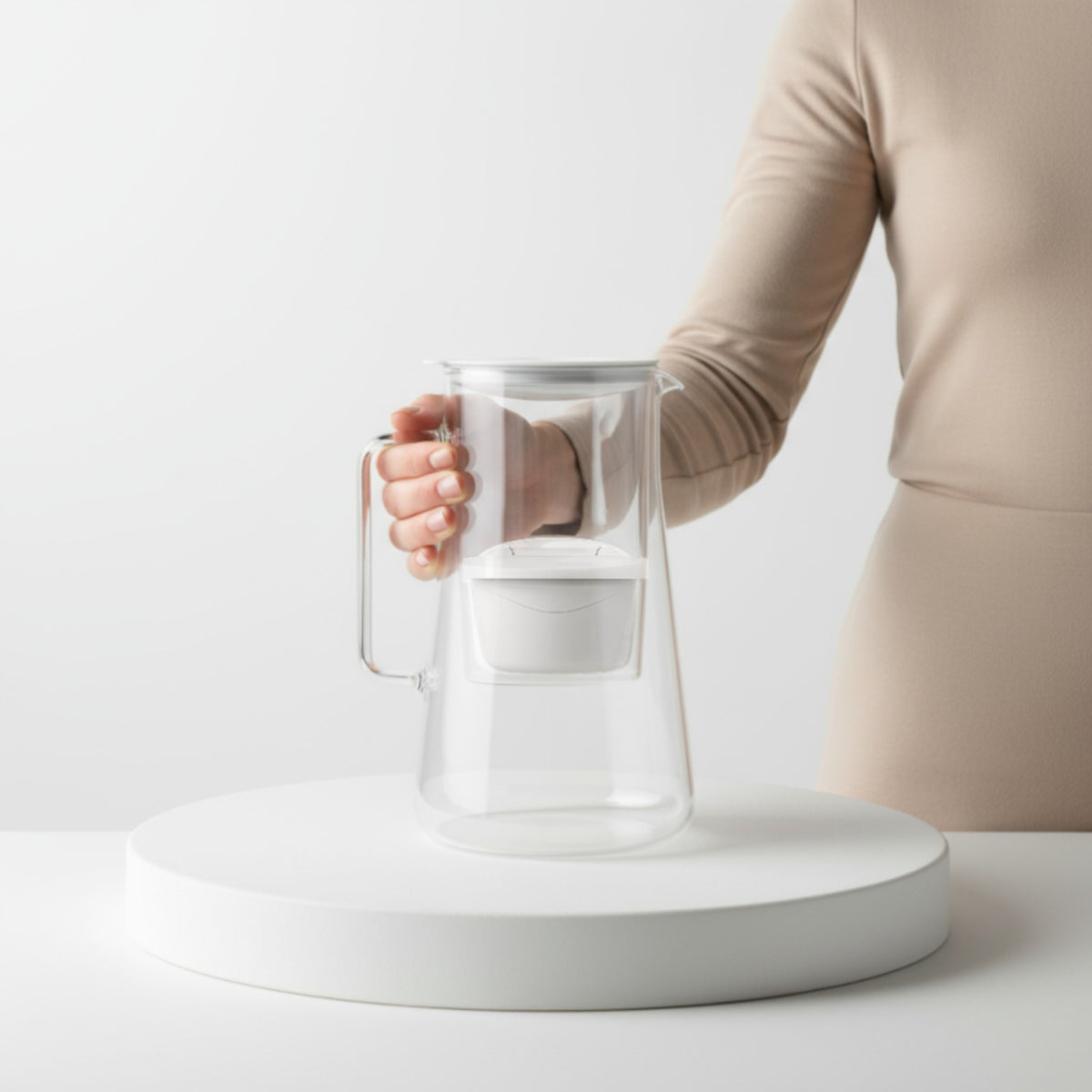 Aquafloow MaxiGlass glass filter pitcher 3L + 1x filter cartridge