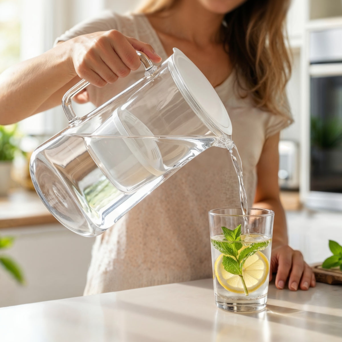 Aquafloow MaxiGlass glass filter pitcher 3L + 1x filter cartridge