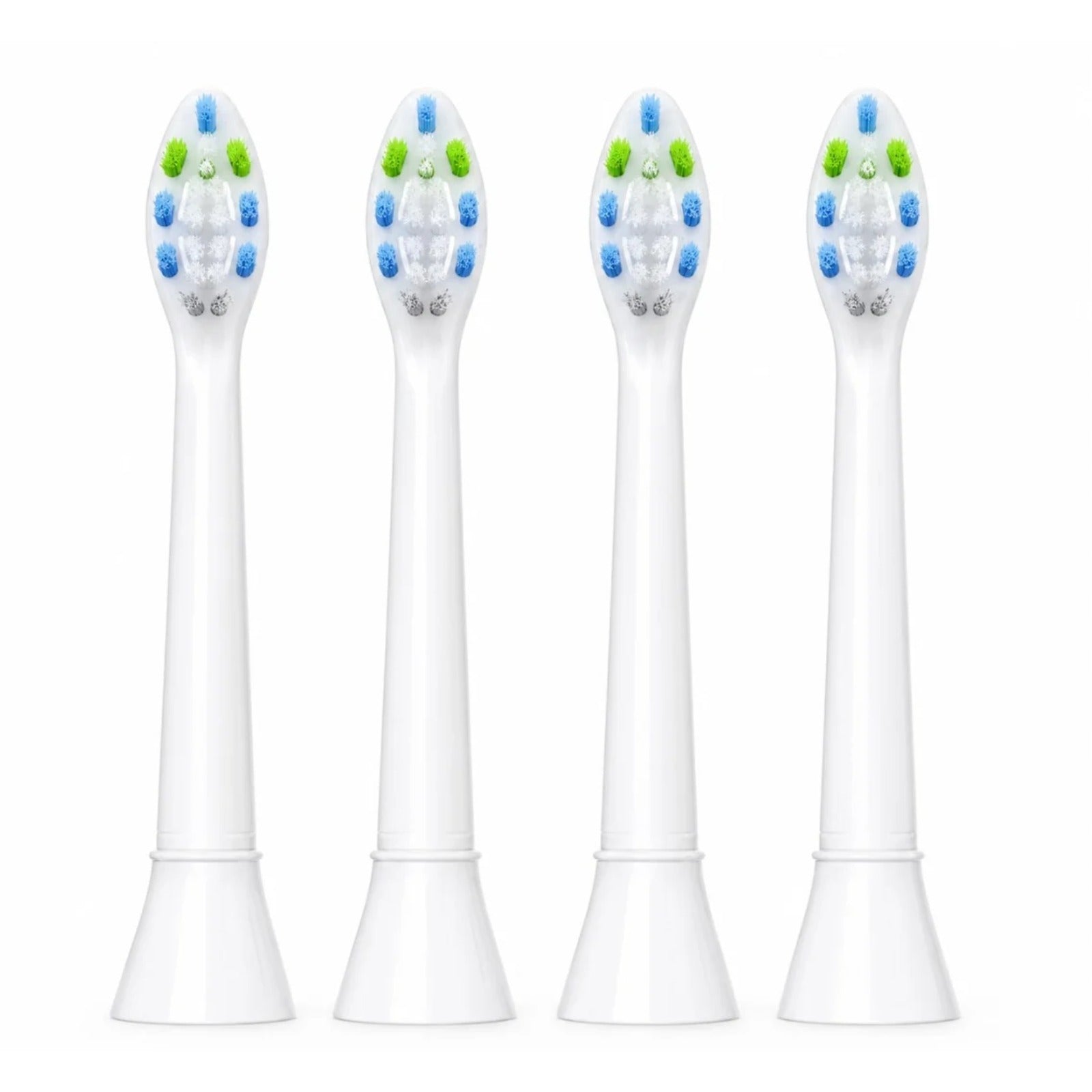 Replacement compatible brush heads for Philips Sonicare electric toothbrushes white (4pcs) – four white replacement heads with