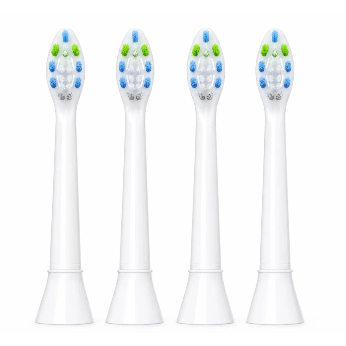 Replacement compatible brush heads for Philips Sonicare electric toothbrushes white (4pcs) – four white replacement heads with