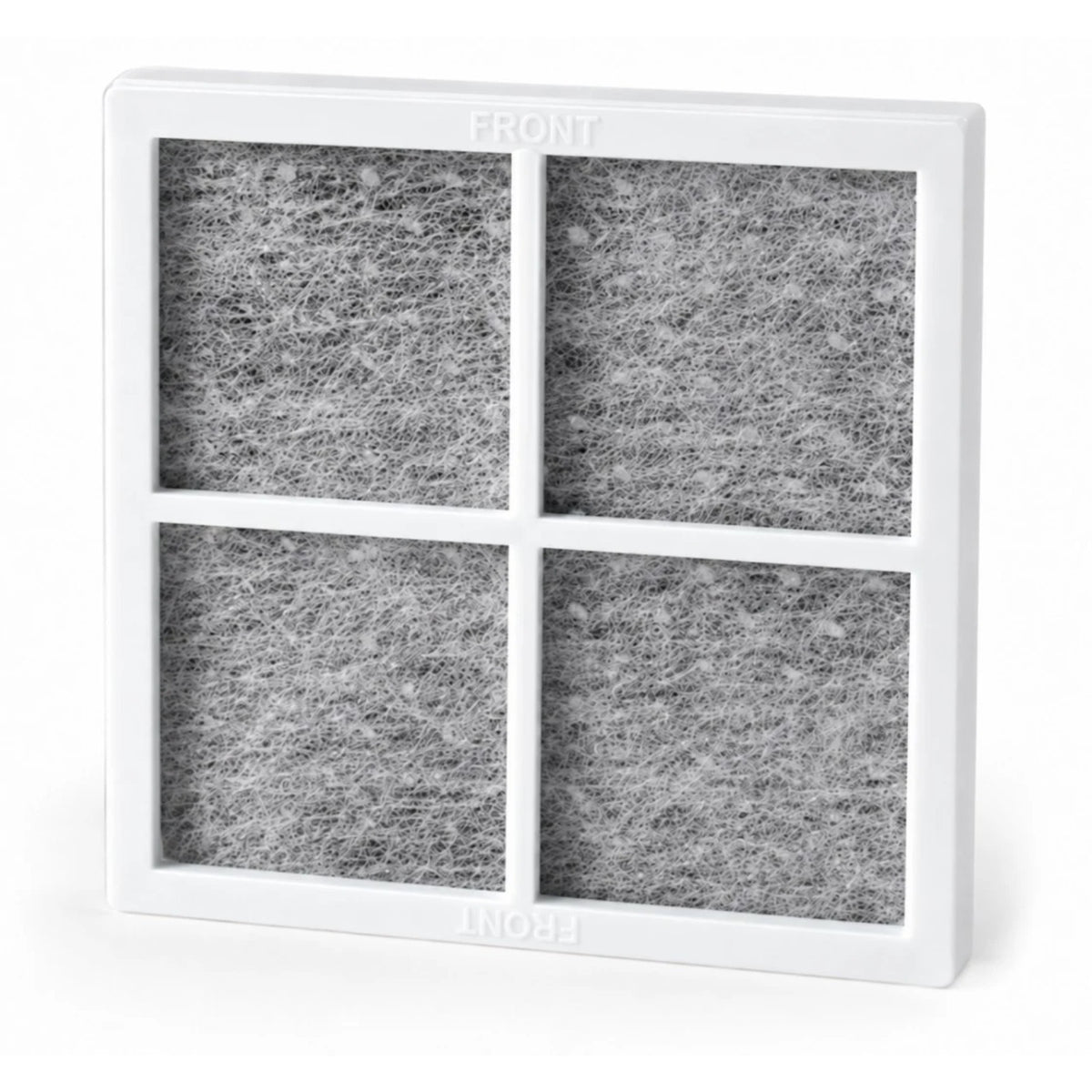 Vzduchový filtr LT120F pro LG (Pure N fresh) – bílý rám se šedivou vláknitou filtrační vložkou, detail průřezu
